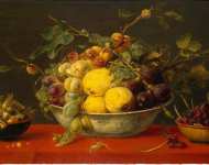 Snyders Frans Fruit in a Bowl on a Red Cloth - Hermitage